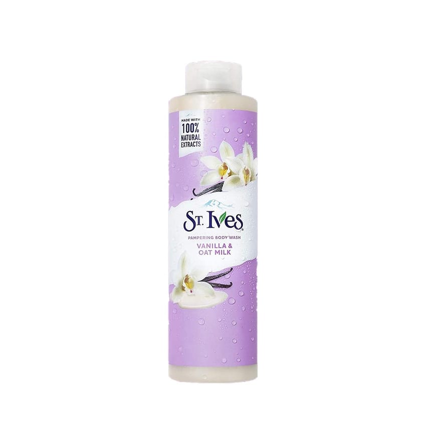 St. Ives Pampering Body Wash Vanilla & Oat Milk Made with 100 Natural Extracts 650ml