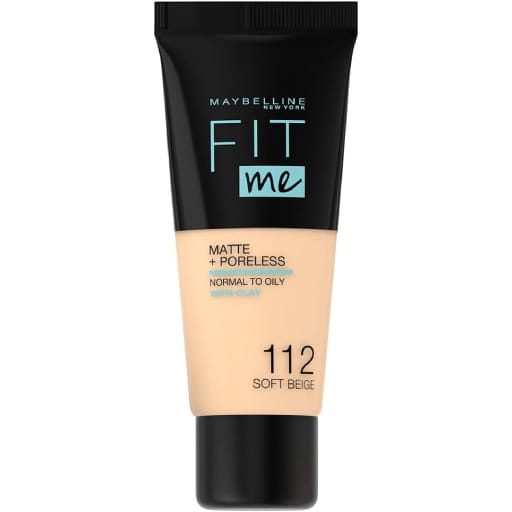 Maybelline New York Fit Me Matte + Poreless – 112 Soft Beige | makeup | maybelline