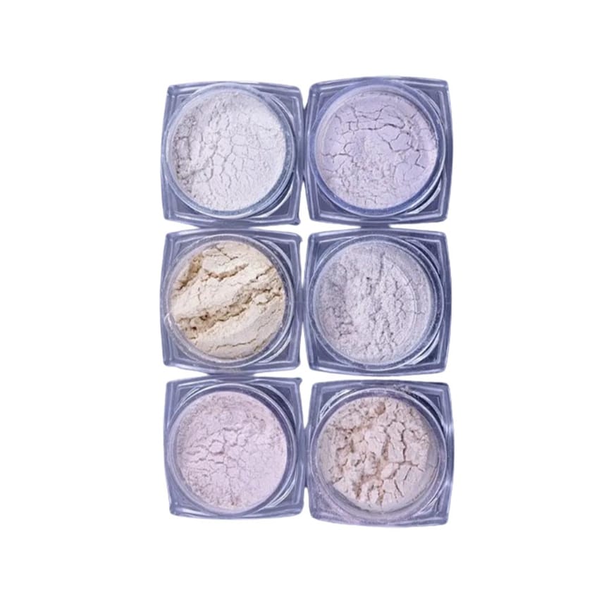 6 Boxes Magic Mirror Powder Set Shiny Powder Aurora Effect Powder Easy To Put On Powder Delicate Powder Festival Holiday Nail Art Jewelry