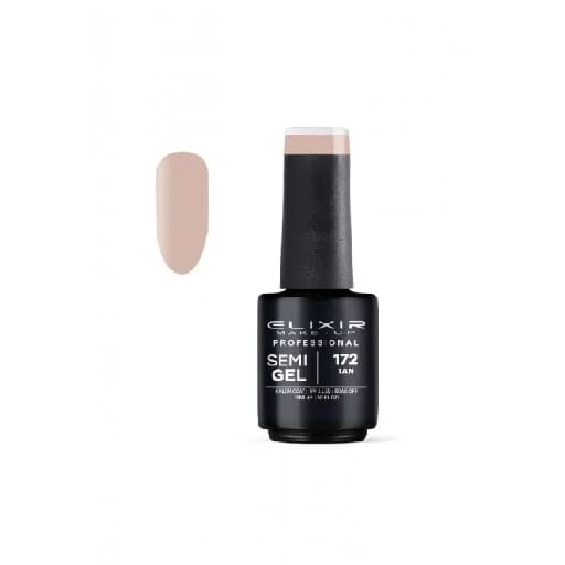 Elixir Make Up Semigel Color Coat Soak Off 172 Tan 15ml | nail-extensions | nail-gel | gel-color | nail-care | elixir