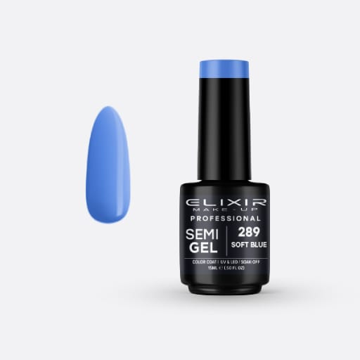 Elixir Pro. Semi-permanent Gel Nail Polish 15ml – #289 (Soft Blue)