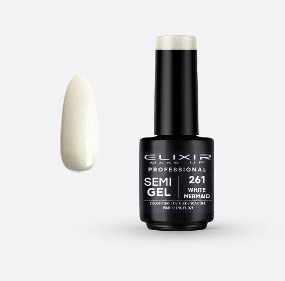 Elixir Make Up Semigel Color Coat Soak Off 261 White Mermaid | nail-gel | gel-color | elixir