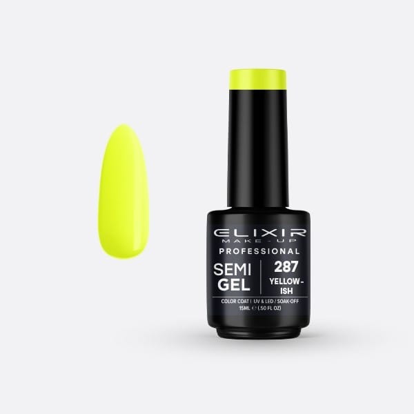 Elixir Make Up Semigel Color Coat Soak Off 287 Yellow-ish 15 | nail-gel | gel-color | elixir