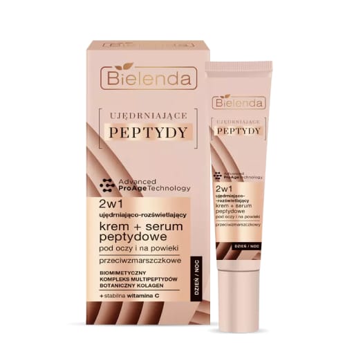 Bielenda FIRMING PEPTIDES 2in1 Firming and illuminating anti-wrinkle cream + eye and eyelid peptide serum 15ml