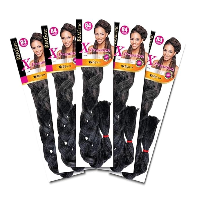 Realistic | Original X-Pression Braid 84" | 100 Kanekalon (5-PACK, FM280)