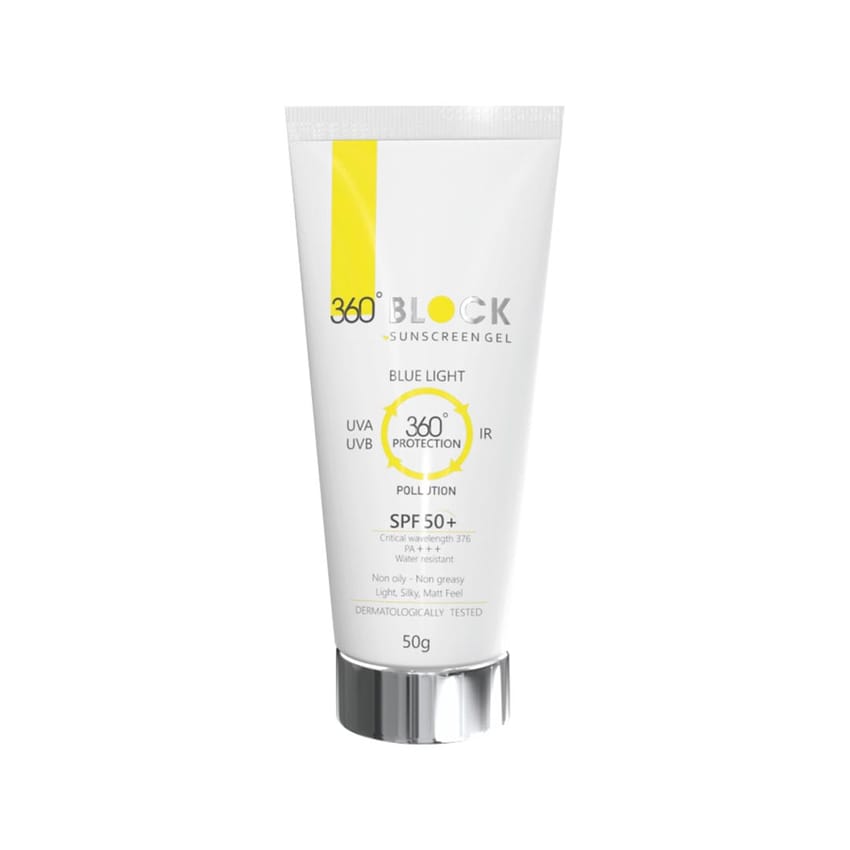 Ubik 360 Block Sunscreen Gel Blue Light SPF50 Paraban Free 50g