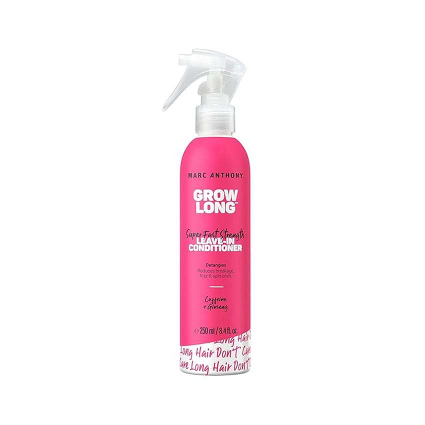 Marc Anthony Leave-In Conditioner Spray & Detangler, Grow Long Biotin - Anti-Frizz Deep Conditioner For Split Ends & Breakage - Vitamin E, Caffeine & Ginseng for Curly, Dry & Damaged Hair 250