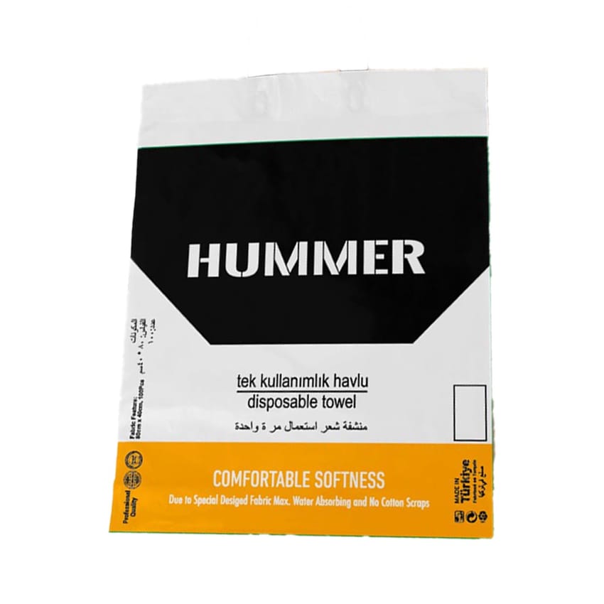 Hummer Disposable Bath Towels 100 pieces 40cm x 80cm Health and Safety Spa and Salon Quality Softness Hair Face Body Use Towels for Hair