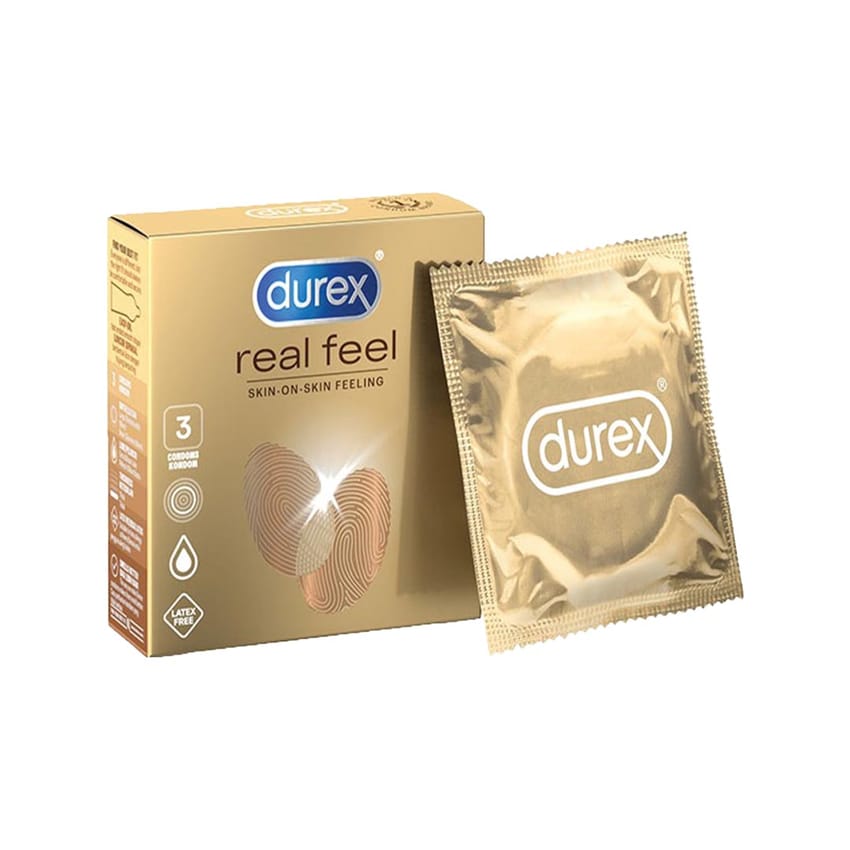 Durex Real Feel - 3 واقيات ذكرية، 3 قطع (عبوة واحدة) كوندوم | tools | men | durex | condoms