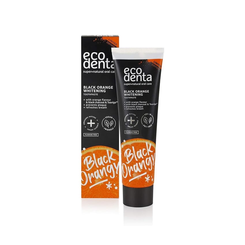 Activated Carbon Toothpaste Without Fluoride Black Toothpaste Black Whitening Toothpaste Orange Flavour 100 ml