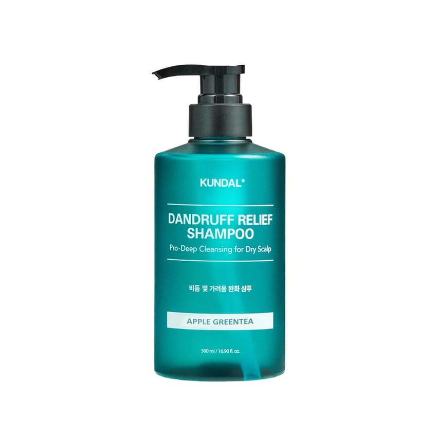 شامبو ضد القشرة – شاي أخضر وتفاح 500 مل | shampoo-and-conditioner | hair-care | kundal | dandruff