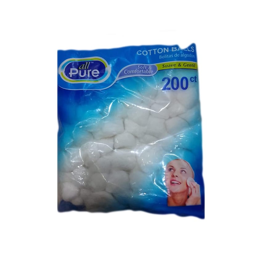 كرات قطنية، كرات قطنية نقية، ماصة، 200 قطعة - كرات قطنية ناع | tools | nail-tools | skin-care | cotton