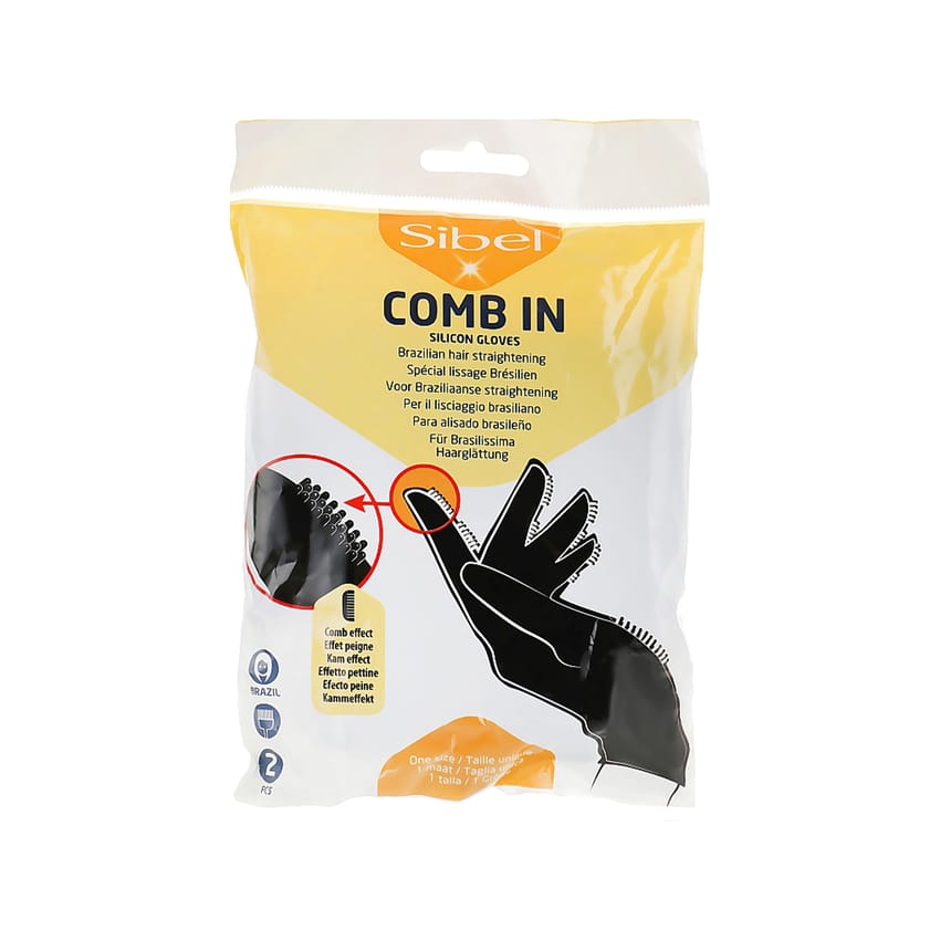 Sibel Silicone Comb In Gloves 2 Pieces