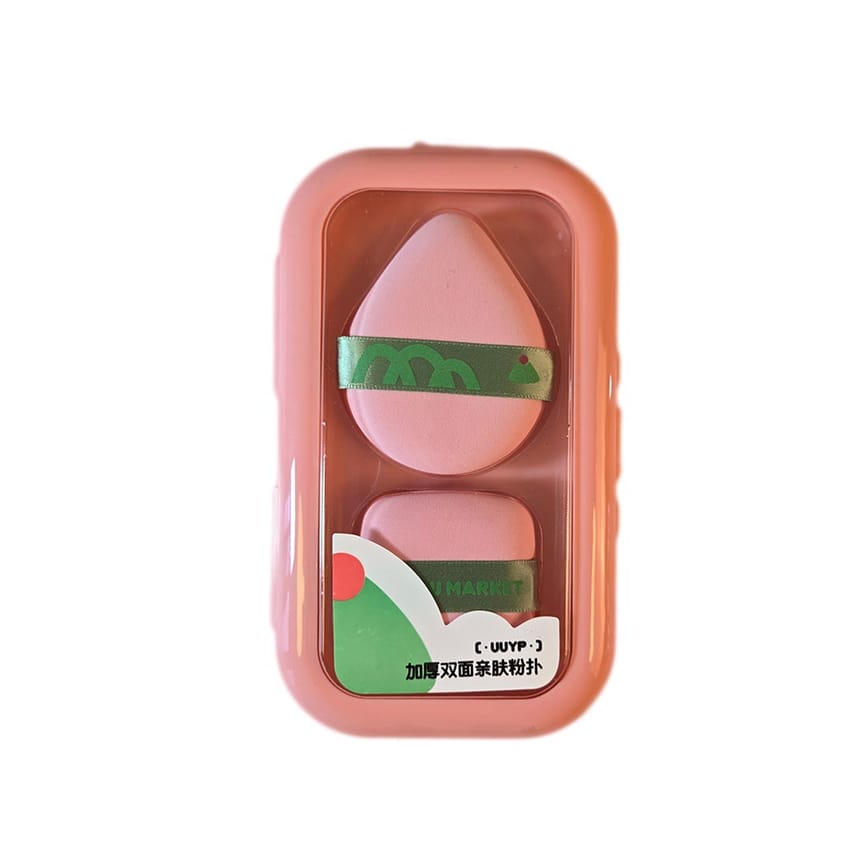 2 Pieces Powder Puff Face Soft Triangle for Loose and Body Powder, Velour Makeup and Foundation Blending Sponges Set Beauty Blender Tools(Multicolor)