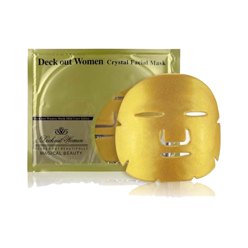 Deck Out Women Crystal Facial Mask Age Gold