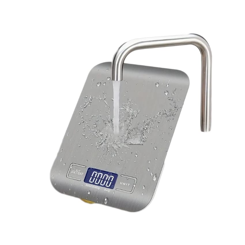 Scale with LCD Display High-Precision 10kg/1g Digital Waterproof Stainless Steel Surface For Hair Color and More