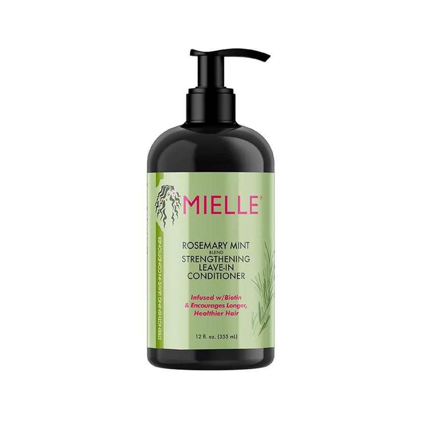 Mielle Organics Rosemary Mint Strengthening Leave-In Conditioner, Supports Hair Strength, Smooth Conditioner for Dry and Crinkled Hair, Weightless Hair Treatment 355ml