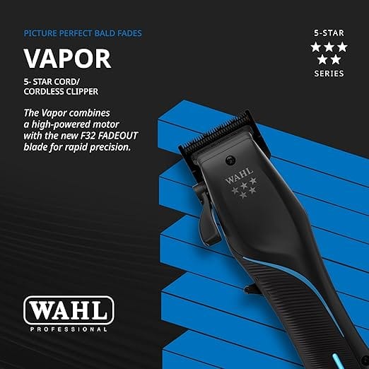 Wahl Professional 5 Star Vapor Clipper Corded and Cordless Operation F32 Adjustable Balding Blade Adaptable Speed product thumbnail 7