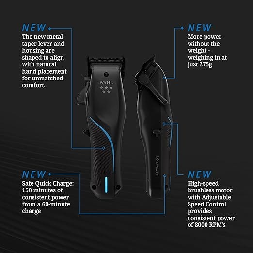 Wahl Professional 5 Star Vapor Clipper Corded and Cordless Operation F32 Adjustable Balding Blade Adaptable Speed product thumbnail 4