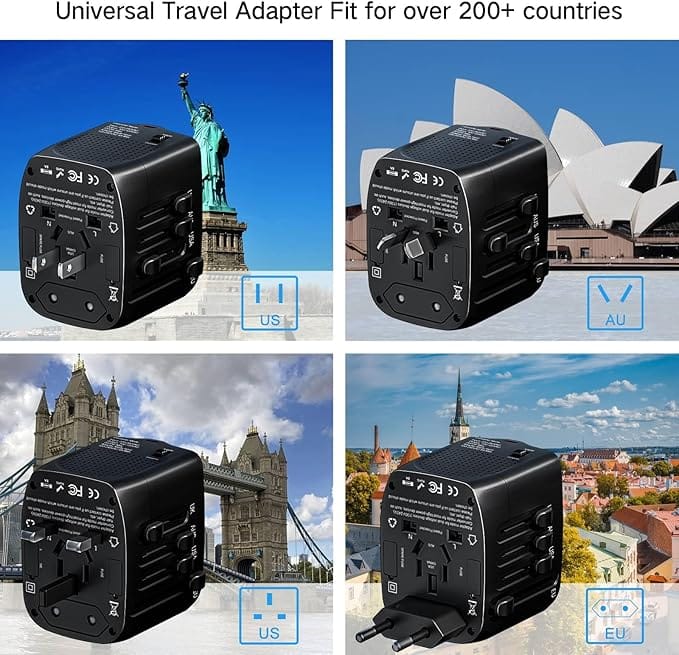 Travel Converter Adapter Voltage Converter That Steps Down 230 Volts to 120 Volts for use in Over 200 Countries,Including The U.S., U.K., Europe, and Australia product thumbnail 3