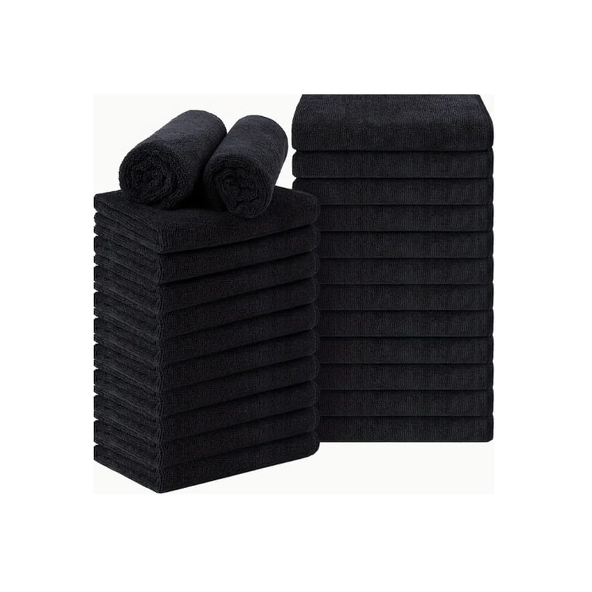 Reusable Makeup Removal Cloths Towel Count 1, Ultra-Soft Washcloths for Women, Measuring 30.48 cm by 30.48 cm, in Black Color.