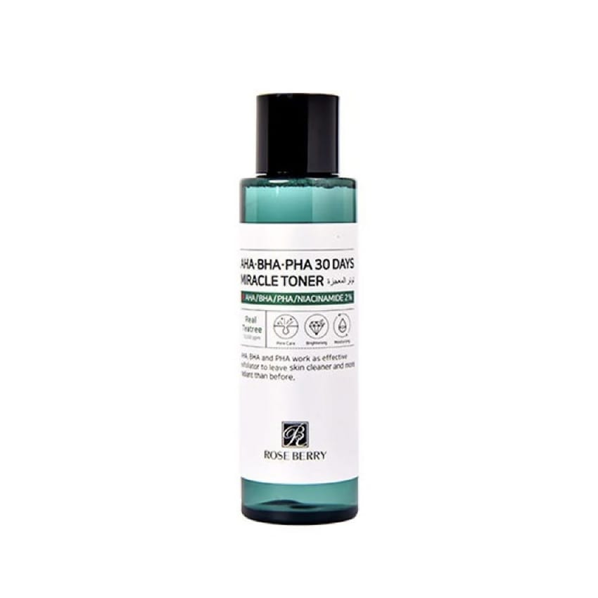 تونر ميراكل سكين كلينزينغ 150 مل من روز بيري Aha BHA PHA Mic | face-tonic | skin-care | toner