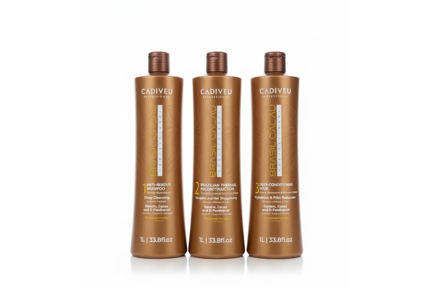 مجموعة علاج الشعر بالكيراتين البرازيلي بالكاكاو 3 × 1000 مل | hair-treatment | hair-styling | keratin-protein | hair-care
