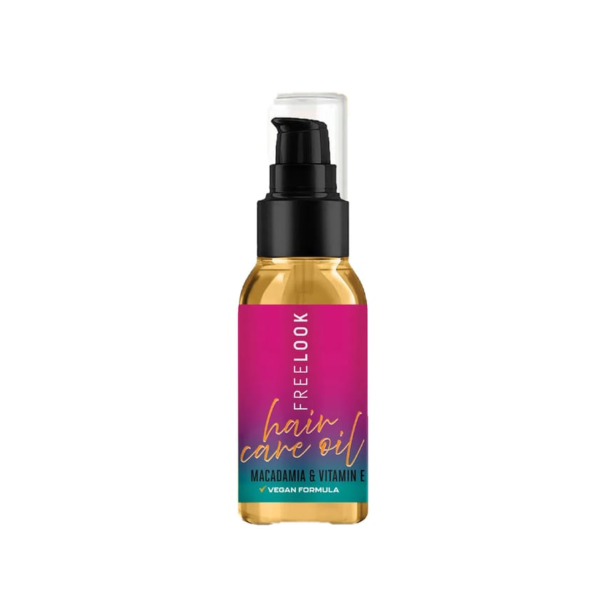 Freelook Hair Care Oil - Macadamia & Vitamin E, Nourishing & Shiny Look, Moisturizing Care 100ml
