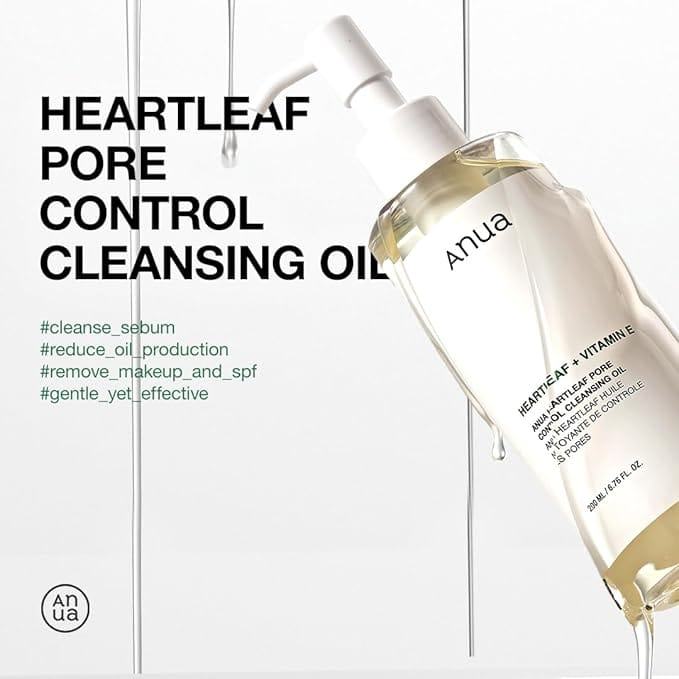 Anua Heartleaf Pore Control Cleansing Oil, Oil Cleanser for Face, Makeup Blackhead Remover, Korean Skin Care 6.76 fl oz(200ml) (original) product thumbnail 5