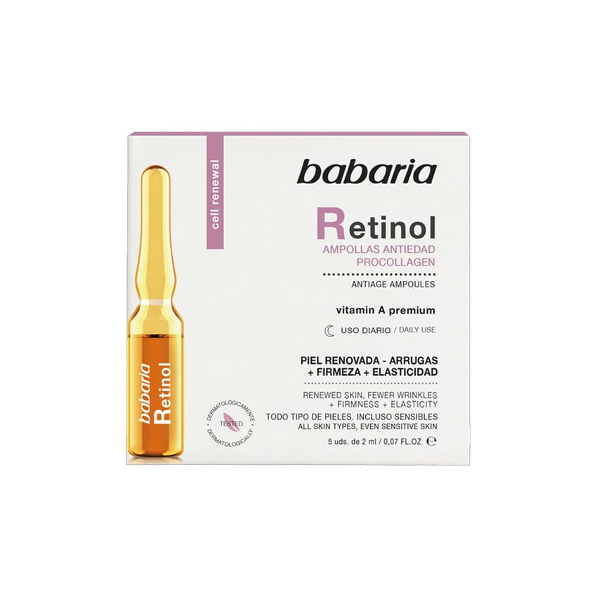 Babaria Ampoules Retinol Ampoules 5 x 2ml | skin-treatment | skin-serum | skin-care | babaria