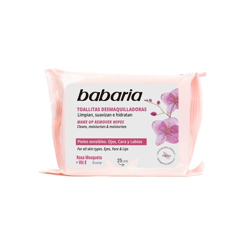 Babaria Rosehip Makeup Remover Wipes 20 units | wet-wipes | makeup-remover | skin-care | babaria | d5% Babaria Rosehip Makeup Remover Wipes 20 units | wet-wipes | makeup-remover | skin-care | babaria | d5%