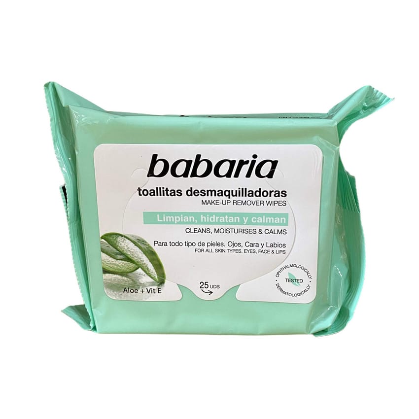 Babaria Aloe Makeup Remover Wipes Pack of 25 | wet-wipes | makeup-remover | skin-care | babaria | d5% Babaria Aloe Makeup Remover Wipes Pack of 25 | wet-wipes | makeup-remover | skin-care | babaria | d5%