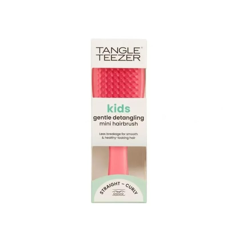 Tangle Teezer The Ultimate Detangler Kids Mini Pink Punch Hair Brush Red