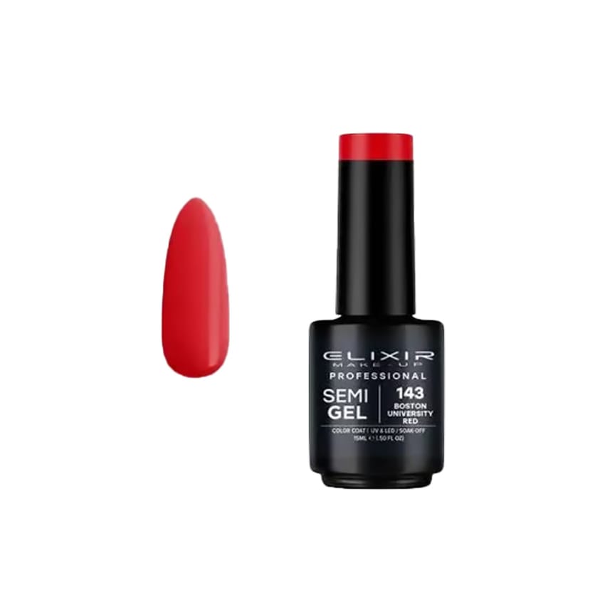 Elixir Semi Gel Polish 15ml 143 (Boston University Red)