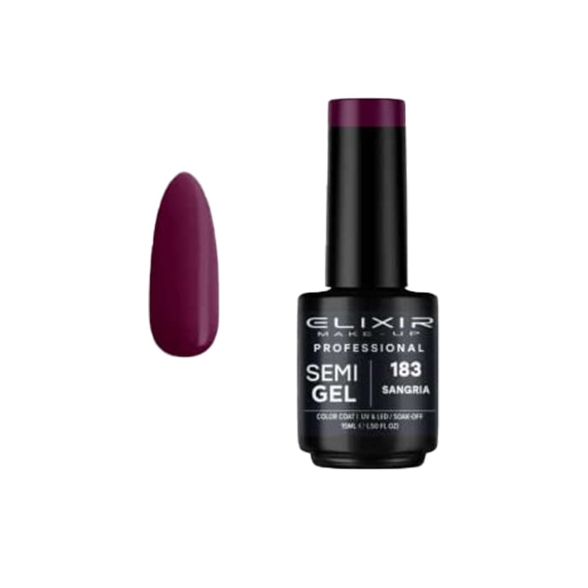 طلاء أظافر إليكسير برو شبه دائم، ١٥ مل - رقم ١٨٣ (سانجريا) | nail-art | nail-gel | gel-color | elixir | d5%