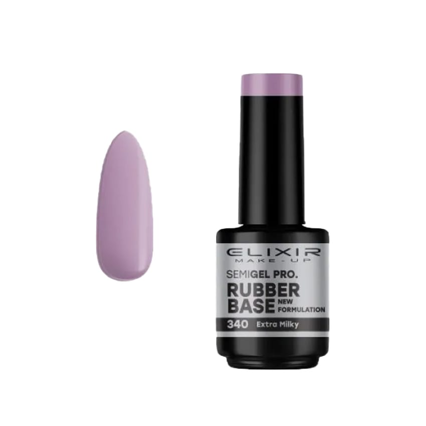 Elixir Make Up Semigel Color Coat Soak Off 340 Rubber Base Extra Milky 15ml