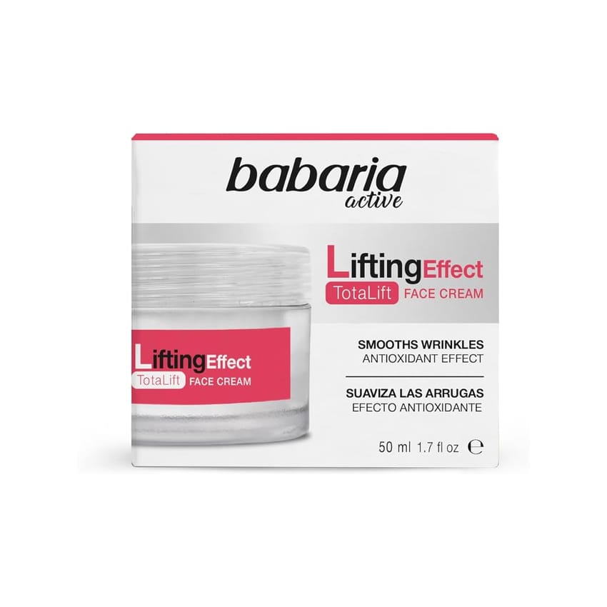 Babaria - Botox Effect Total Lift Facial Cream, Anti Wrinkle, Antioxidant and Anti-Aging Effect, with Botox-Like Tripeptide, Vitamin E and Squalane, 100% Vegan - 50 ml product thumbnail 2