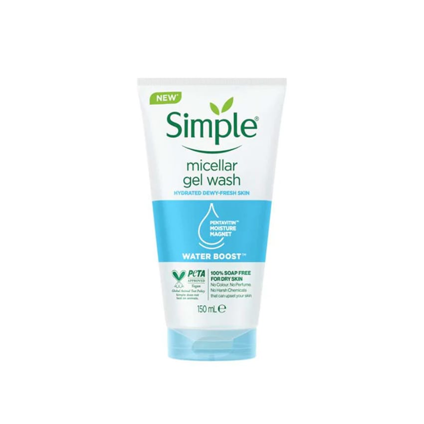 Simple Water Boost Micellar Facial Gel Wash 150ml