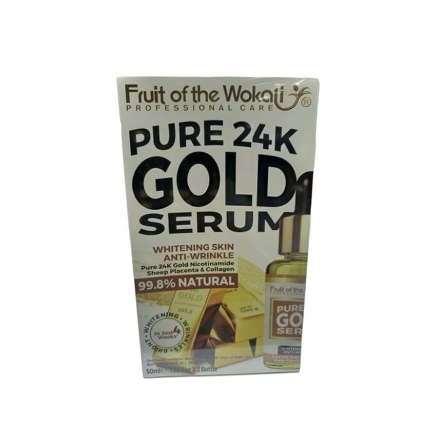 Fruit Of The Wokali Pure 24KGOLD Serum 2 Bottles, Whitening Skin & Anti-Wrinkle - 50Ml