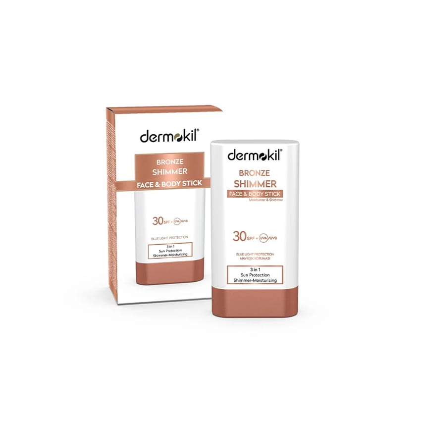 ديرموكيل برونز شيمر للوجه والجسم مع واقي شمس SPF 30 – 20 غرا | sun-care | sun-block | skin-care | d5%