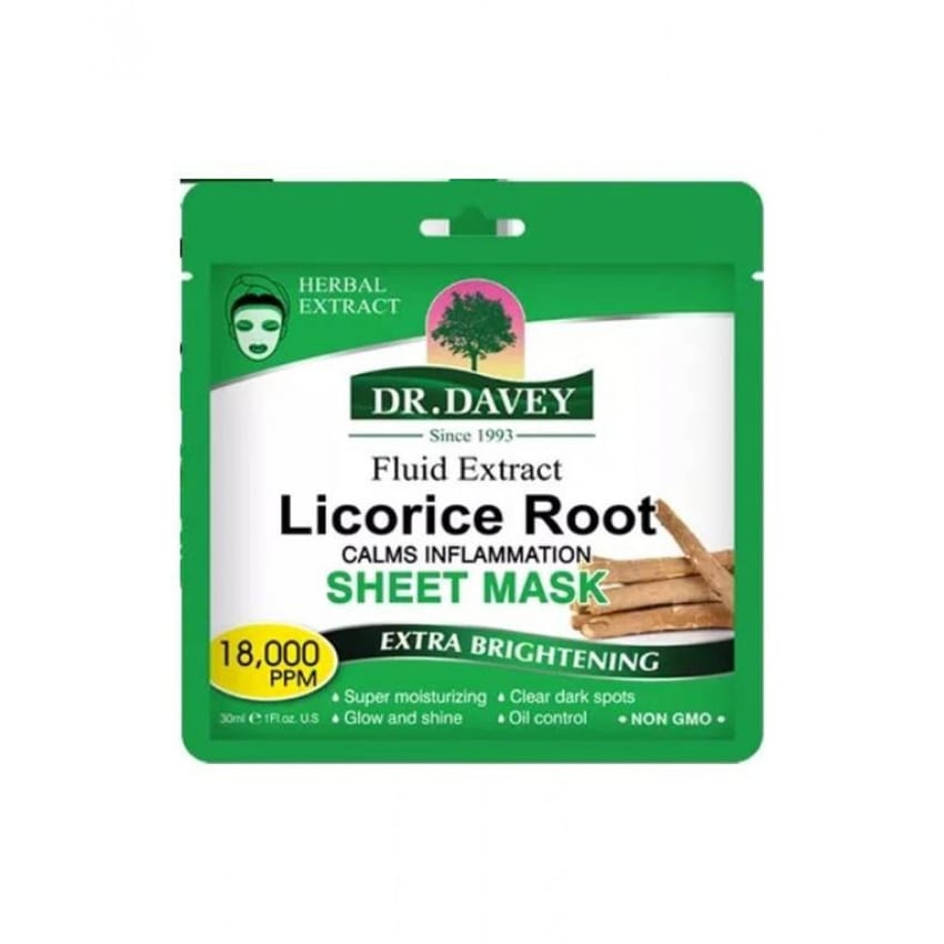 Dr Davey Licorice Root Sheet Mask | skin-treatment | face-wash | skin-lotion | skin-care | d5%