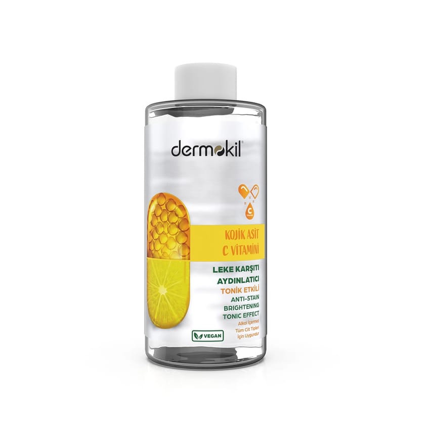 تونر مضاد للبقع ومفتح للبشرة من ديرموكيل – تأثير التونيك – ب | face-tonic | skin-care | d5% | dermokil | vitamin-c | kojic-acid