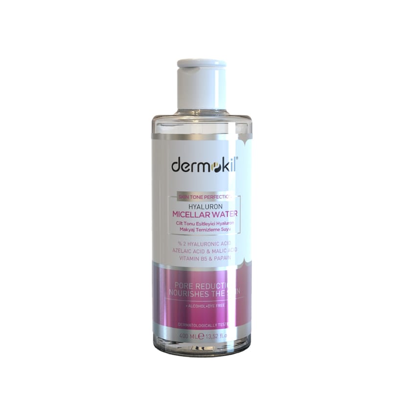 ماء ميسيلار ديرموكيل بالهيالورون – 400 مل | micellar-water | skin-care | d5% | dermokil | hyaluronic-acid
