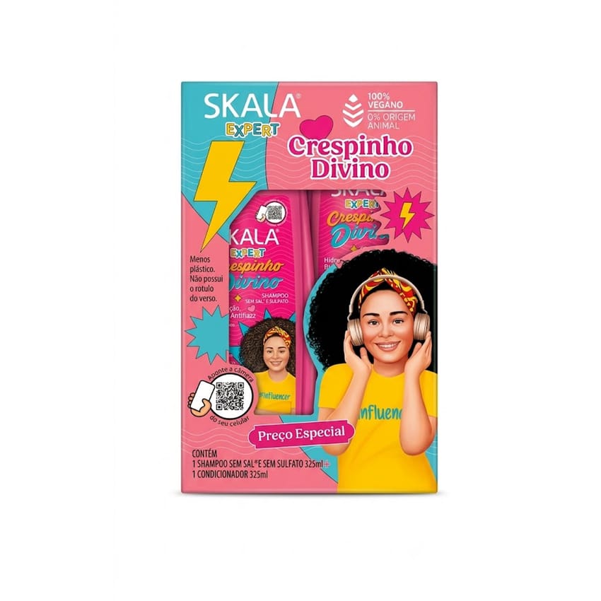Skala Brasil Crespinho  Divino Shampoo & Conditioner Set 2 x 325ml