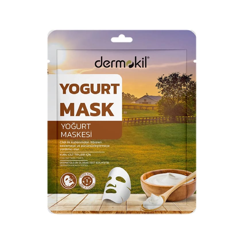 قناع ديرموكيل بالزبادي – 25 مل | face-moisture | face-mask | skin-care | d5% | dermokil