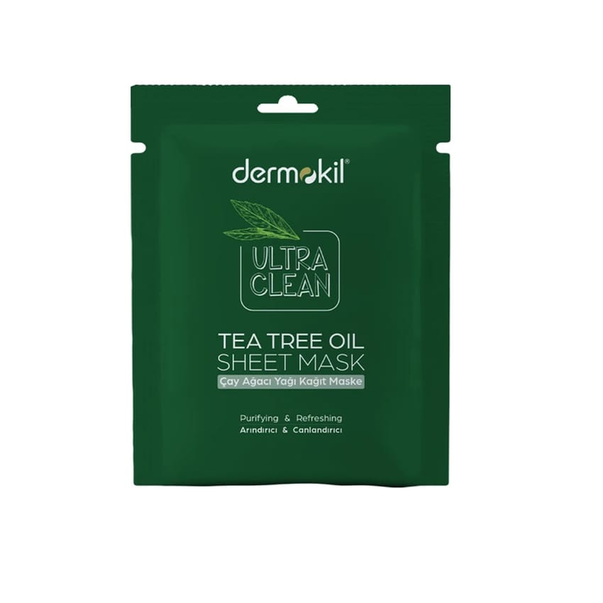 قناع ورقي بزيت شجرة الشاي من ديرموكيل – Ultra Clean | face-moisture | face-mask | skin-care | d5% | dermokil