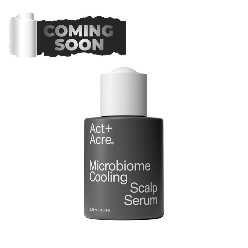 ACT+ ACRE Microbiome Cooling Scalp Serum - Instant Relief for Dry Itchy Scalp & Loose Flakes - Peppermint Oil & Amino Acid for Scalp Balance - Natural, Vegan, Paraben-Free Formula - 2.2 fl oz