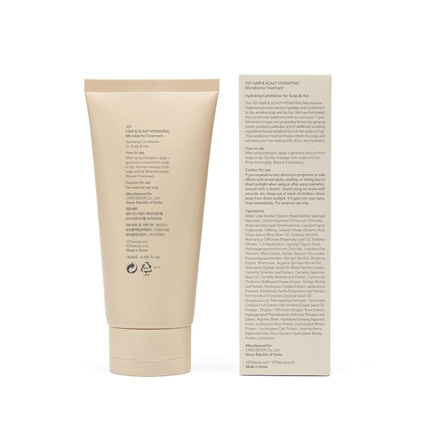 107 HAIR & SCALP HYDRATING Microbiome Treatment, Both Hair & Scalp Hydrating Scalp Treatment, Ginseng, Caffeine, and Biotin, Helps Soothe Scalp Discomfort, (6.08 fl oz) product thumbnail 2