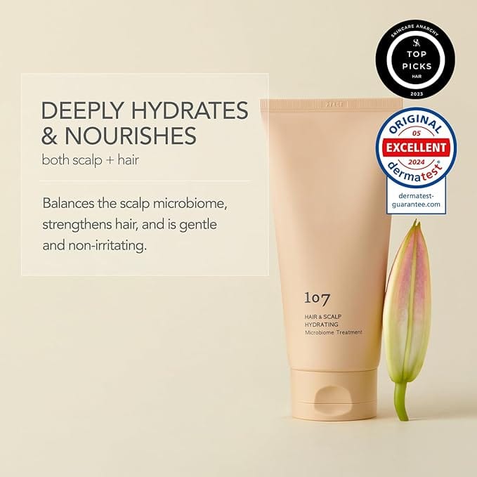 107 HAIR & SCALP HYDRATING Microbiome Treatment, Both Hair & Scalp Hydrating Scalp Treatment, Ginseng, Caffeine, and Biotin, Helps Soothe Scalp Discomfort, (6.08 fl oz) product thumbnail 8