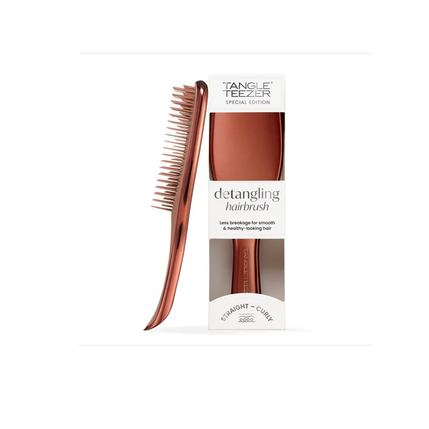 Tangle Teezer Detangling Hairbrush – Special Edition (Matte Chocolate Brown) – Straight to Curly